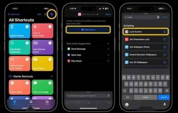 陈巴尔虎苹果14锁屏维修店分享iPhone14升级iOS16.4后如何创建锁屏快捷方式 