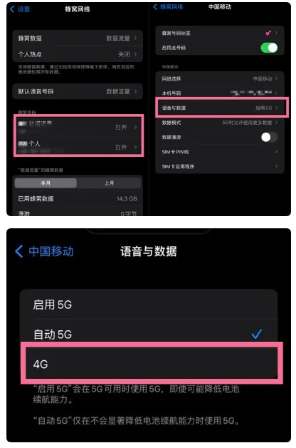 陈巴尔虎苹果手机维修分享iPhone14如何切换4G/5G? iPhone14 5G网络切换方法 