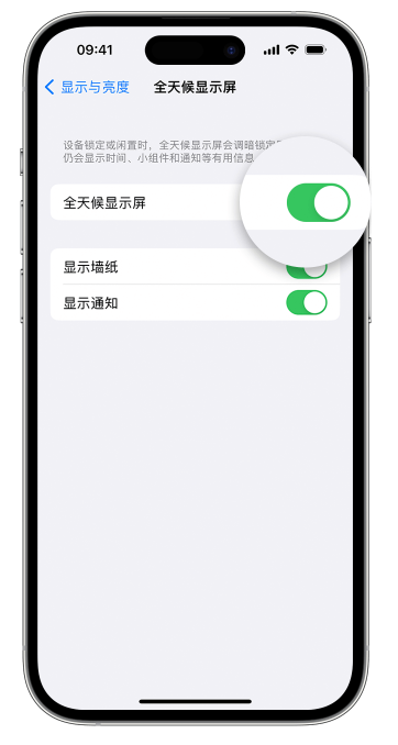 陈巴尔虎苹果14维修店分享如何自定义 iPhone 14 Pro 常亮显示屏 