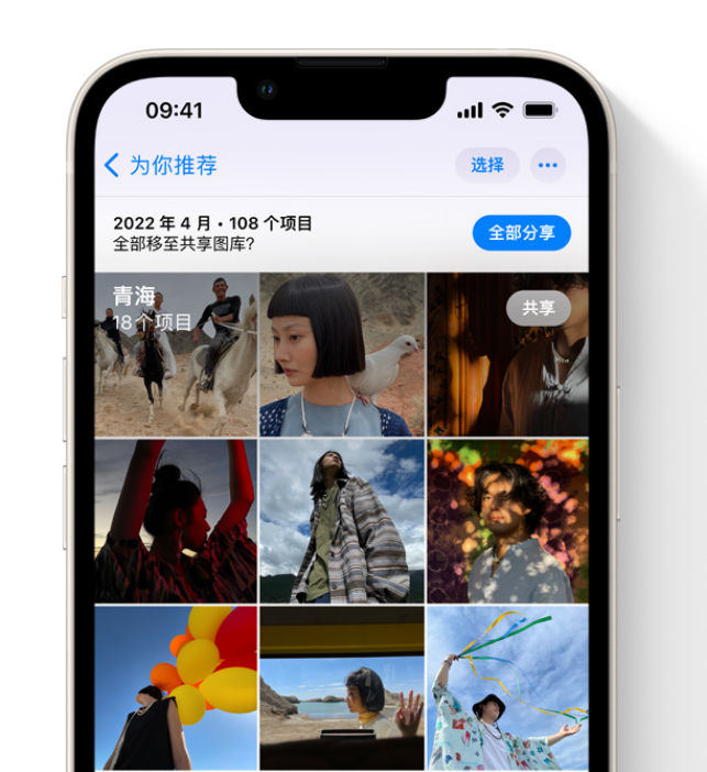 陈巴尔虎苹果维修网点分享在 iPhone 上使用共享图库 