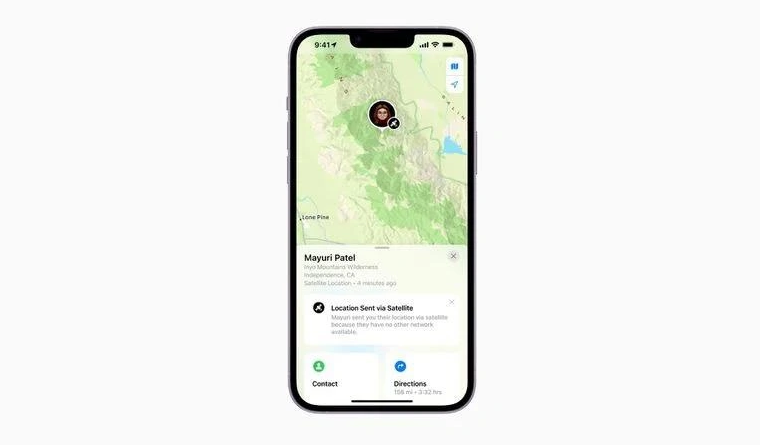 陈巴尔虎苹果14维修分享iPhone14系列中 FindMy功能通过卫星分享位置方法教程 